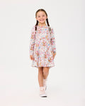 Rock Your Baby DITSY BUNNY LONG SLEEVE WAISTED DRESS
