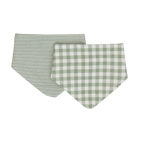 ALL4ELLA Bandana Bibs 2pk - Gingham Sage