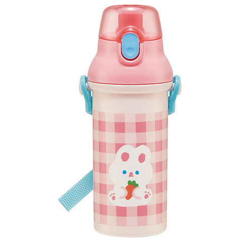 Skater One-Touch Transparent Bottle 480ml Antibacterial- Carrots