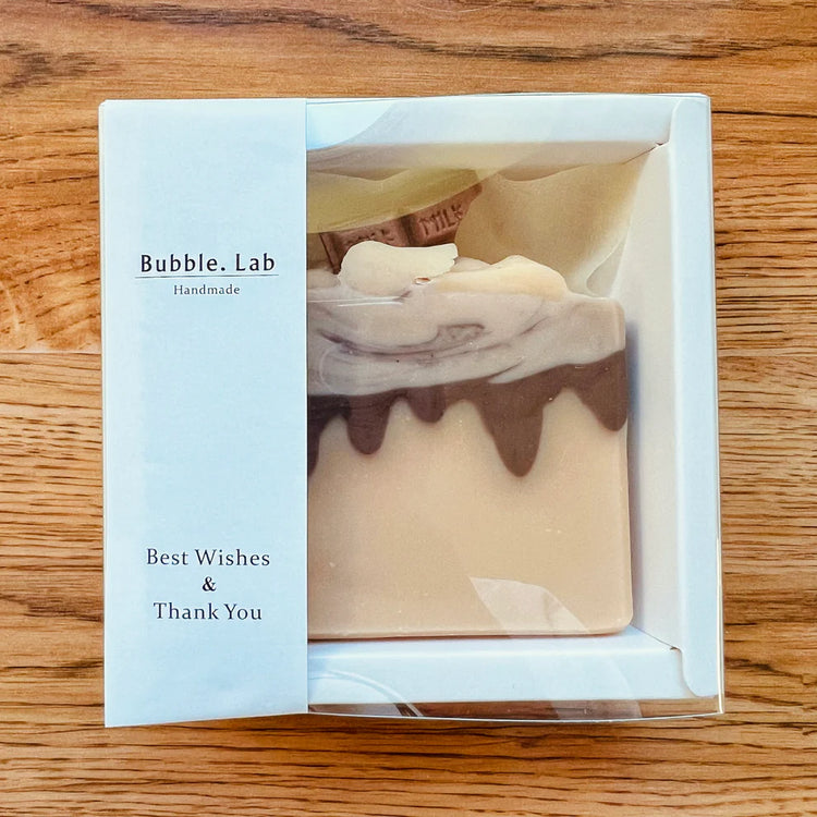 BUBBLE.LAB Artisan Chocolate Cake Cold Process Handmade Soap