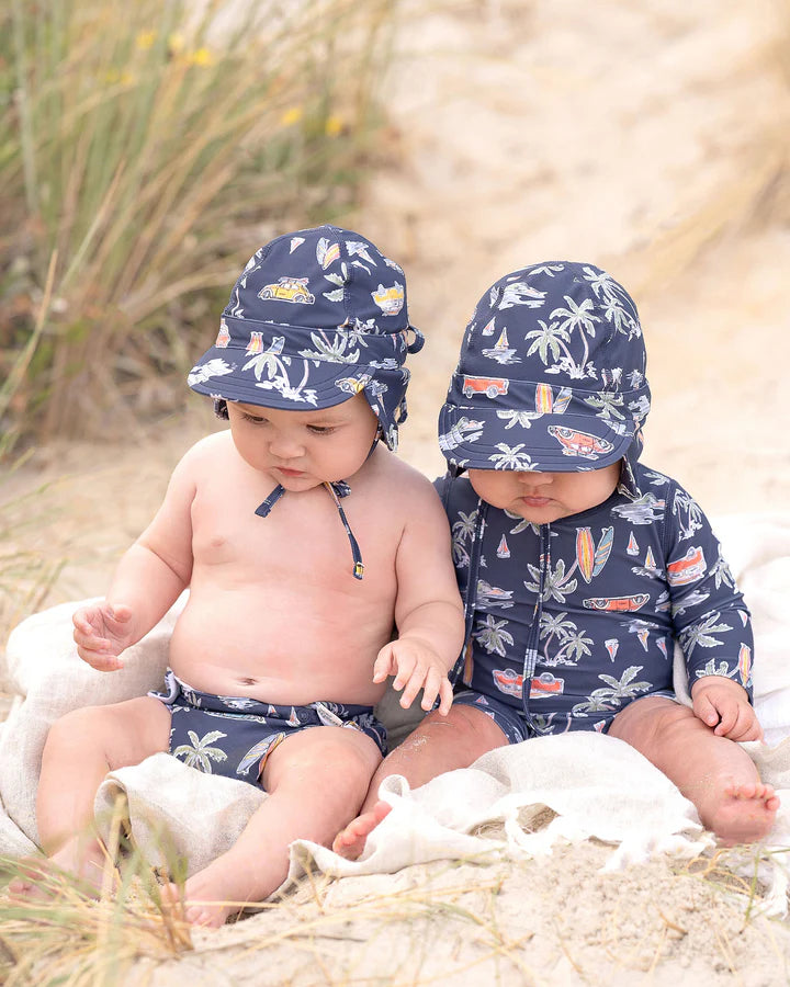 Toshi Swim Baby Flap Cap Classic/Surf Twilight