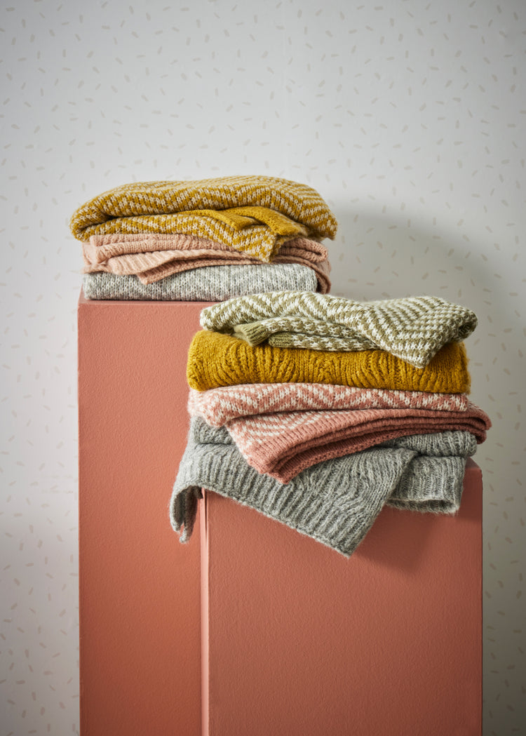 Nordic Kids Florence Wool Blend Baby Blanket - Dusty Pink