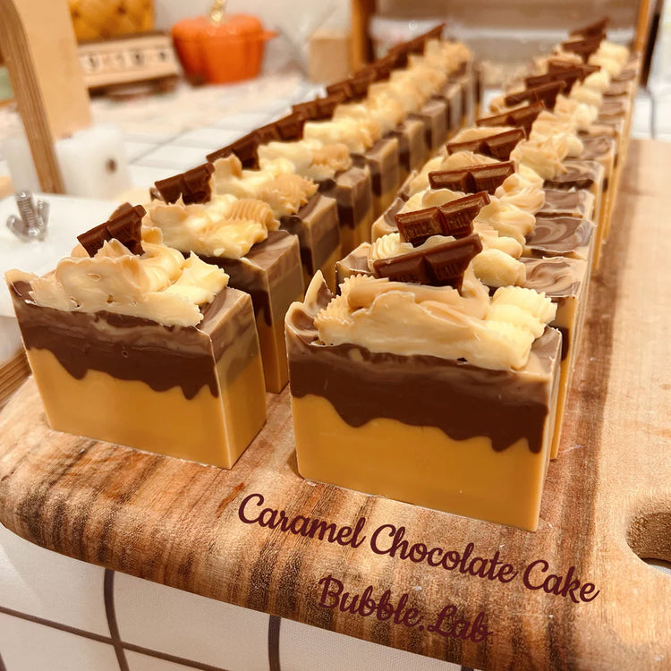 BUBBLE.LAB Artisan Chocolate Cake Cold Process Handmade Soap