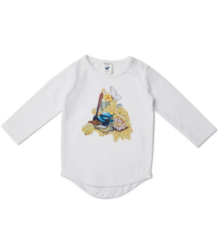 May Gibbs x Walnut Melbourne Leo Long Sleeve - Wattle Wren