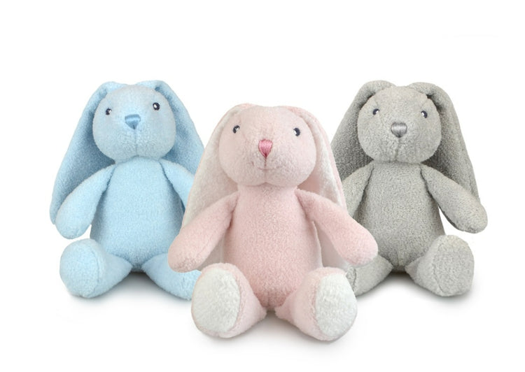 Frankie Rattle Bunny - Blue 20cm