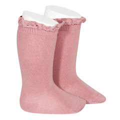 Condor Knee High With Lace Edging 2409/2 -670 Tamarisco