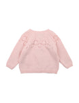 BEBE NEEDLE OUT CARDIGAN - BABY PINK (SIZE NB-2)