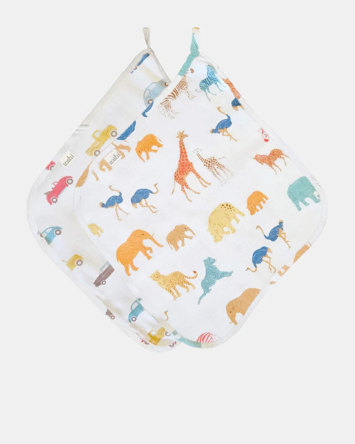 Toshi Baby Washcloth Muslin-2pcs /Congo Dawn