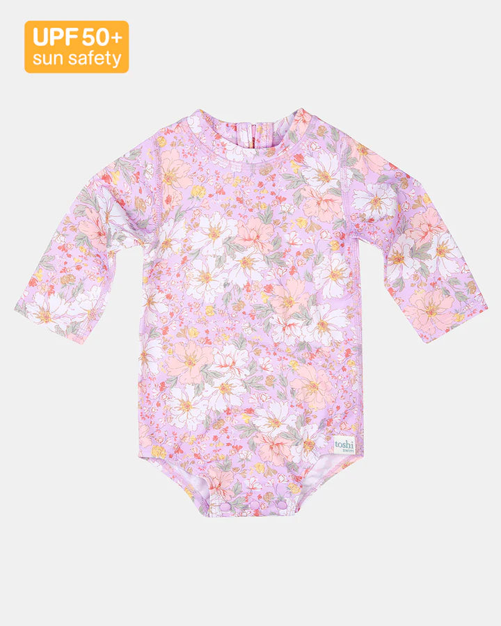 Toshi Swim Baby Onesie L/S Classic - Dahlia