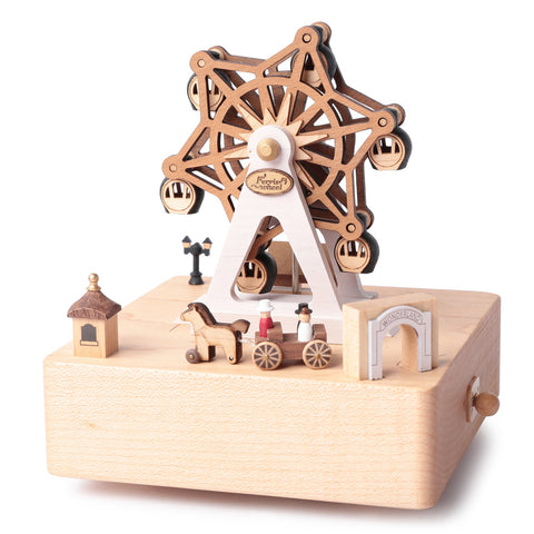 Wooderful Life Ferris Wheel Amusement Park City Wooden Music Box