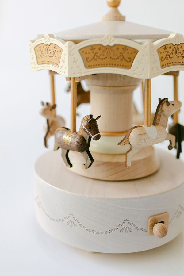 Wooderful Life Carousel - Double Around Up and Down Music Box