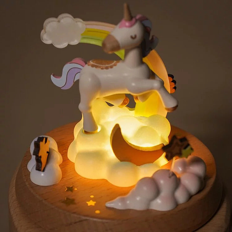 Wooderful Life - Unicorn Glow Rotate Music Box