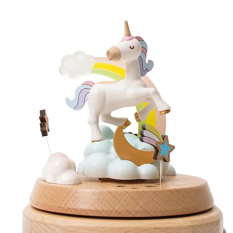 Wooderful Life - Unicorn Glow Rotate Music Box