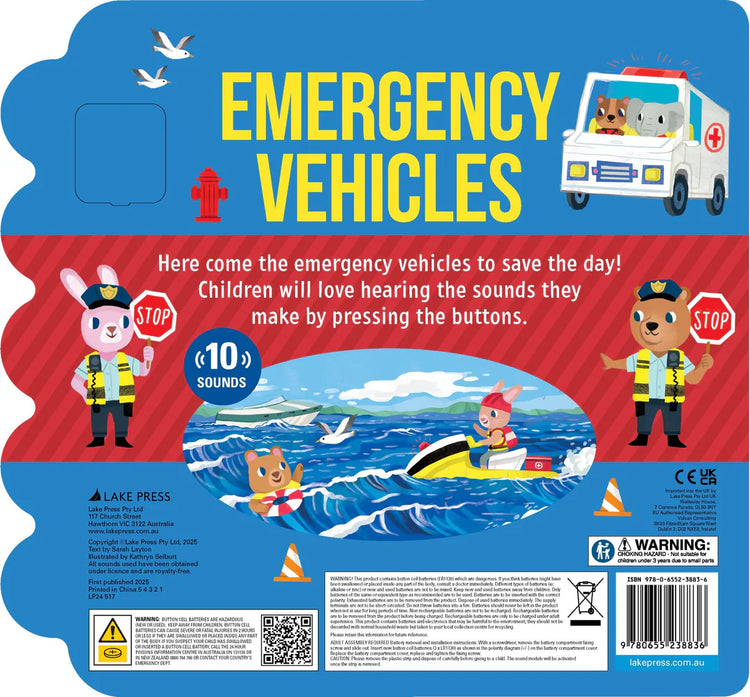 10-Button Sound Book - Emergency Vehicles