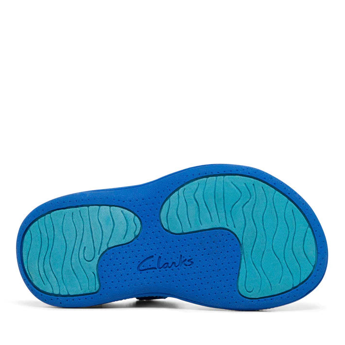 CLARKS FINN IN BLUE/AQUA (SIZE AU 5-1)