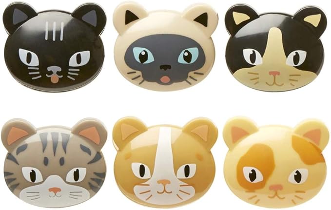 Kikkerland Cat Bag Clips (Set of 6)