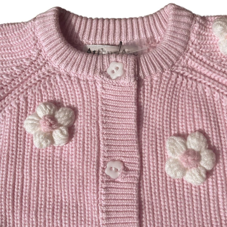 Arthur Ave Delicate Pink Flower Cardigan