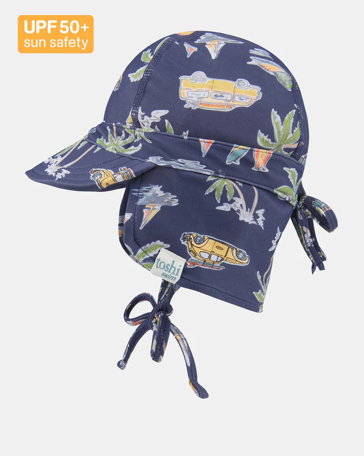 Toshi Swim Baby Flap Cap Classic/Surf Twilight