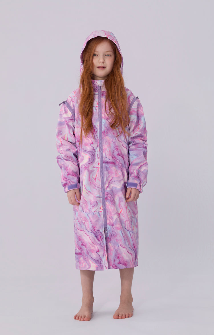 Seasnail Swim Parka For Kids-Pinkish Purple