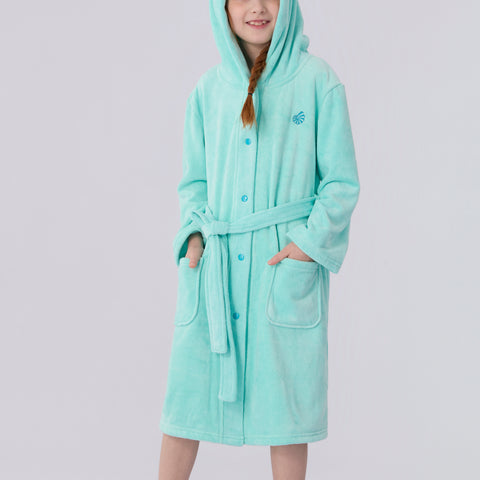 Seasnail Bathrobe- Seafoam Green