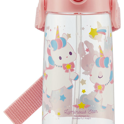 Skater One Push Straw Bottle 480ml -Unicorn