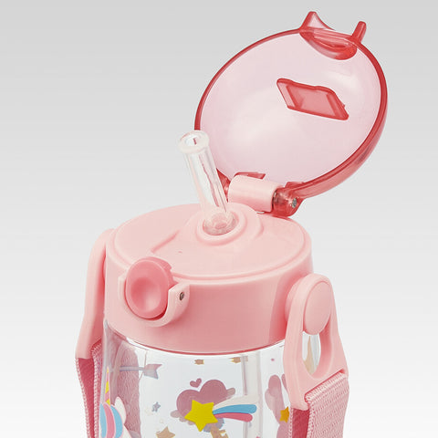 Skater One Push Straw Bottle 480ml -Unicorn