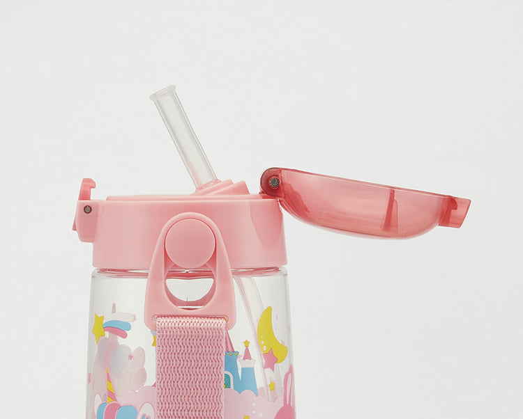 Skater One Push Straw Bottle 480ml -Unicorn