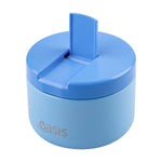 OASIS STAINLESS STEEL DOUBLE WALL INSULATED FOOD FLASK W/ QUICK RELEASE LID 300ML -  BLUE