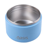 OASIS STAINLESS STEEL DOUBLE WALL INSULATED FOOD FLASK W/ QUICK RELEASE LID 300ML -  BLUE
