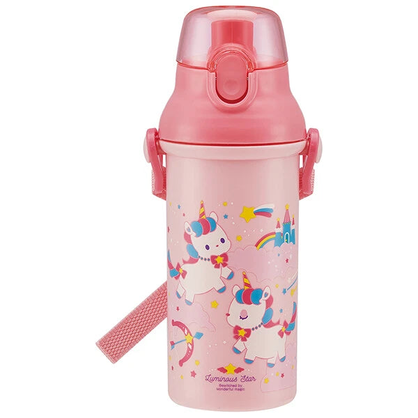 Skater One-Touch Transparent Bottle 480ml Antibacterial- Unicorn