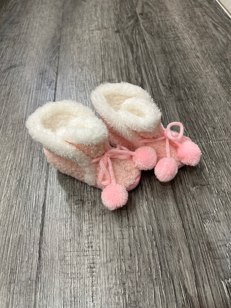 YW Pompom Baby Slippers - Pink