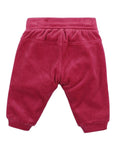 BEBE LUCIE VELOUR TRACK PANTS IN RED