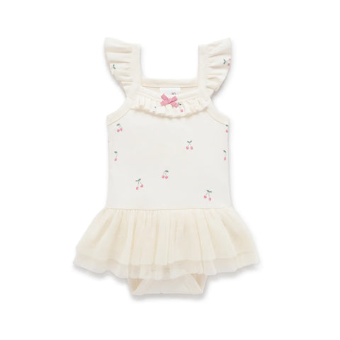 Aster&Oak CHERRY TUTU  SINGLET ONESIE