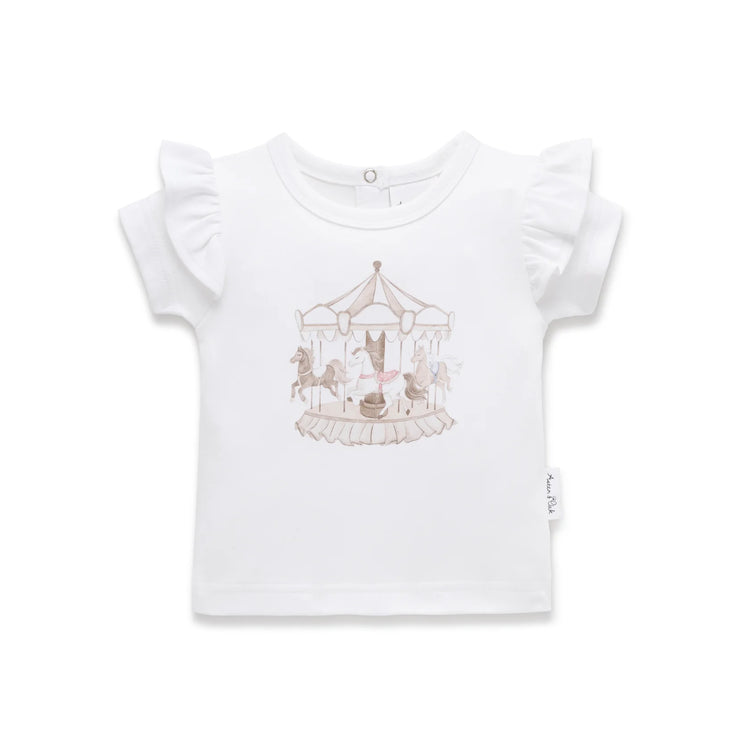 Aster&Oak CAROUSEL PRINT FLUTTER TEE