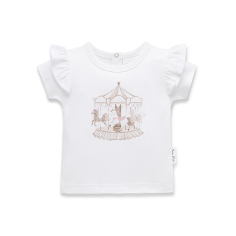 Aster&Oak CAROUSEL PRINT FLUTTER TEE