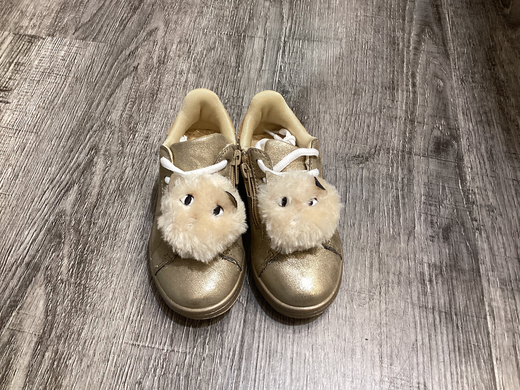 CLARKS DREW JNR GOLD METALLIC E SHOES