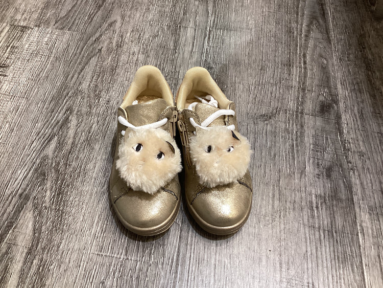 CLARKS DREW JNR GOLD METALLIC E SHOES