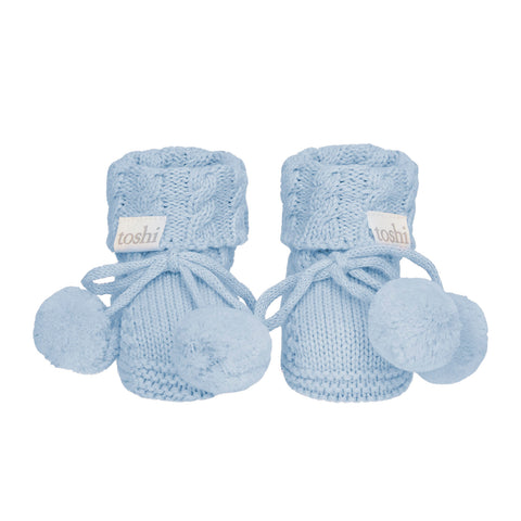 Toshi Organic Booties Yummy Bluebell