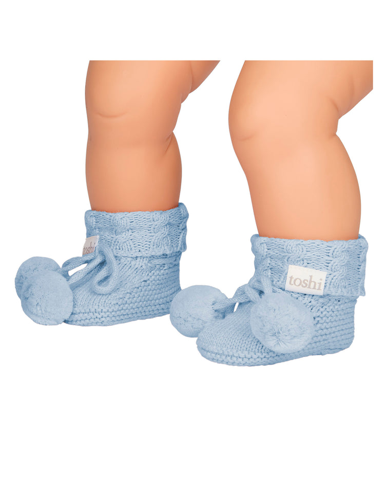Toshi Organic Booties Yummy Bluebell