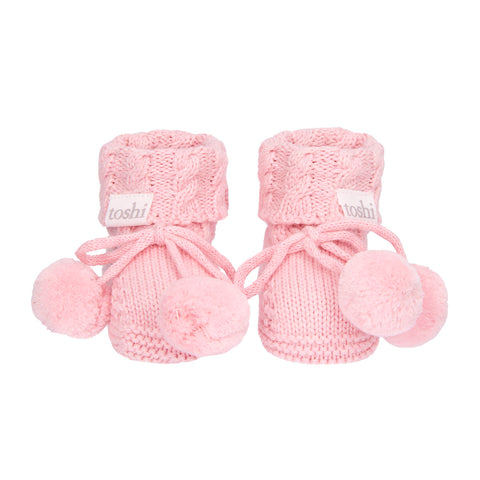 Toshi Organic Booties Yummy Misty Rose