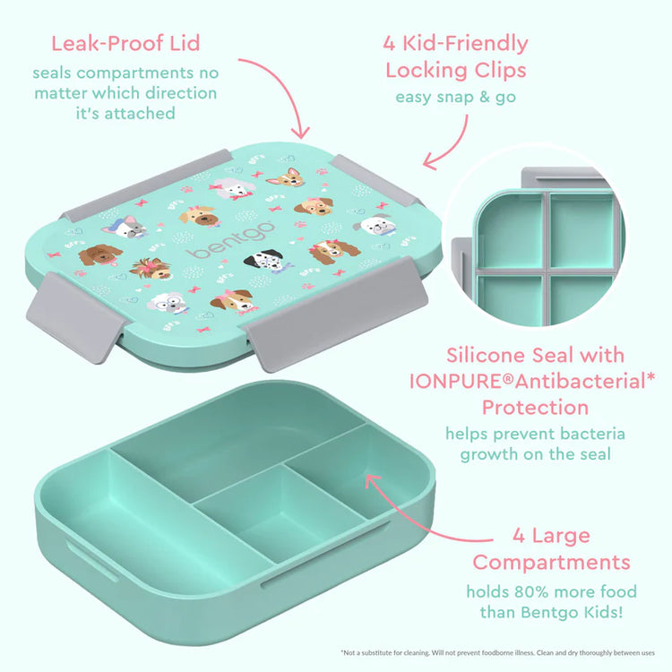 Bentgo Kids Snap & Go Lunch Box - PUPPIES