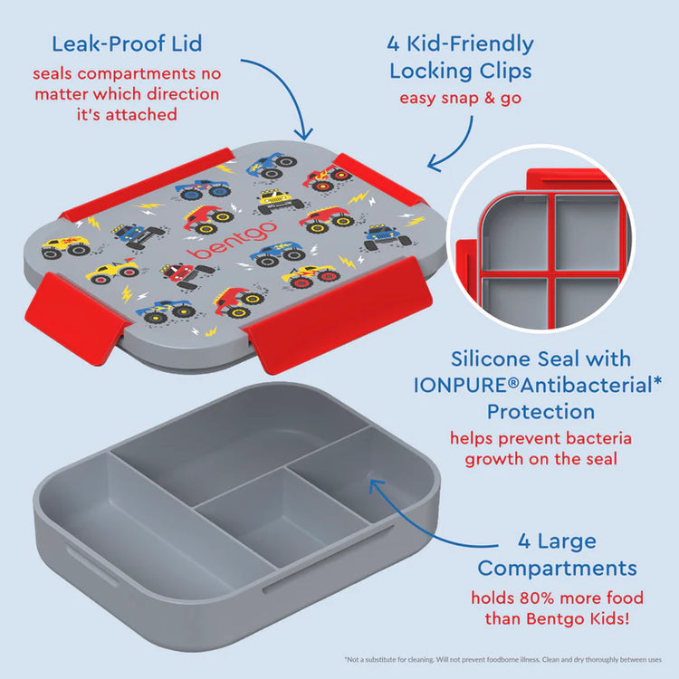 Bentgo Kids Snap & Go Lunch Box - TRUCKS