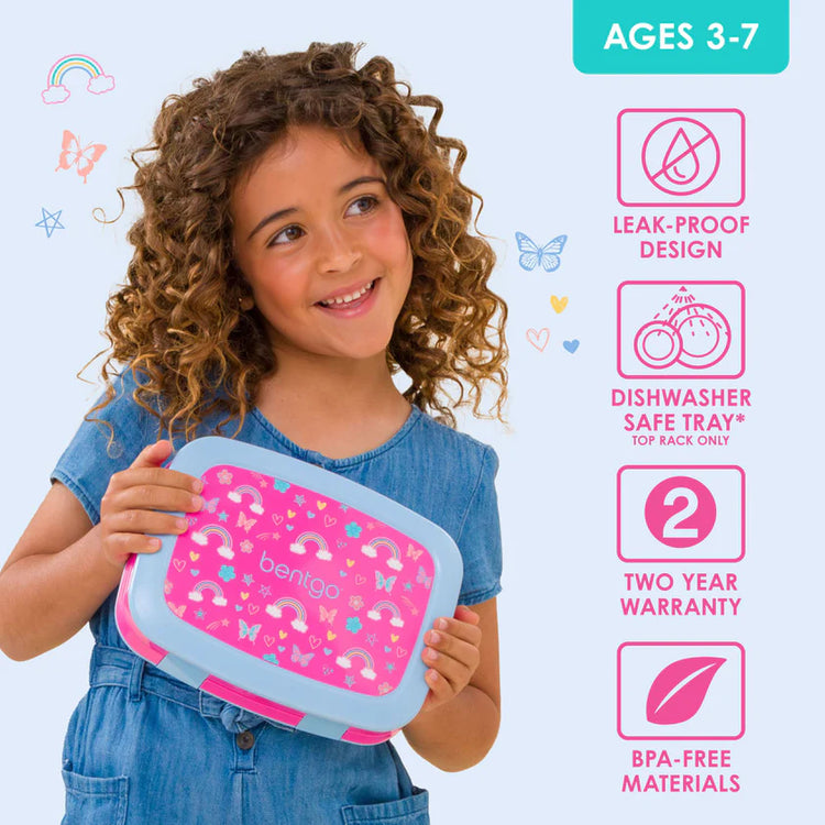 Bentgo Kids Prints Lunch Box - RAINBOWS & BUTTERFLIES
