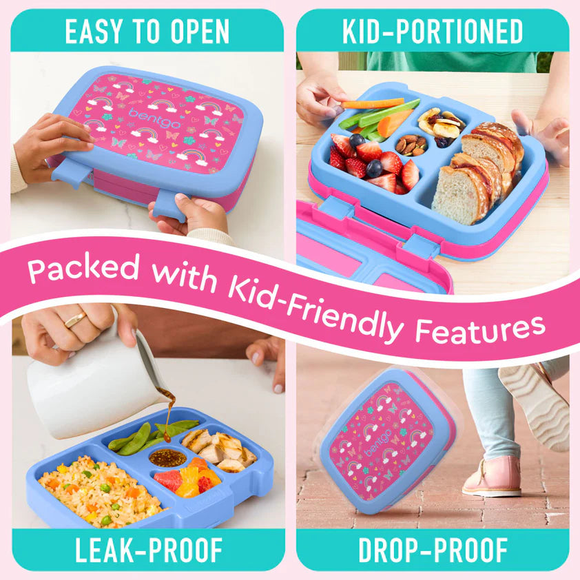 Bentgo Kids Prints Lunch Box - RAINBOWS & BUTTERFLIES