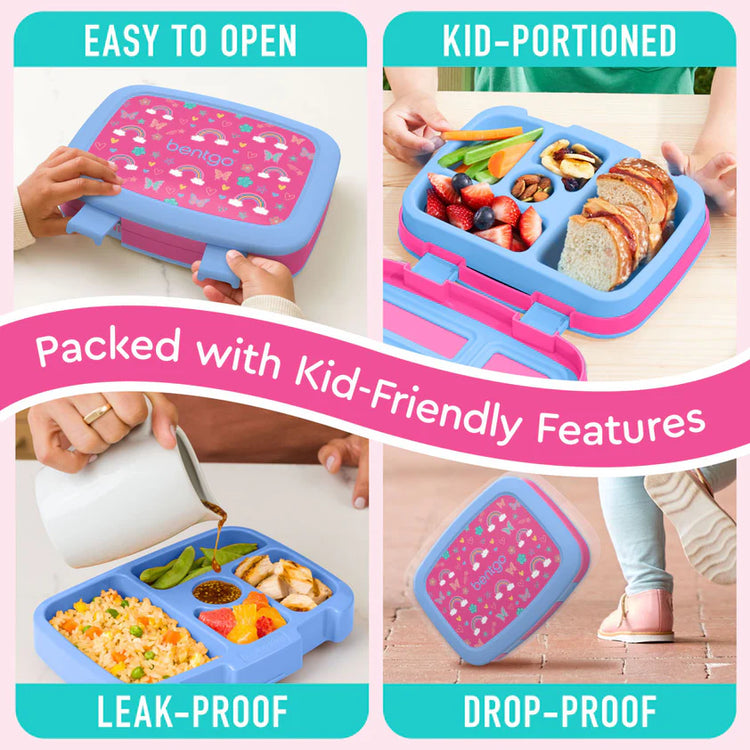 Bentgo Kids Prints Lunch Box - RAINBOWS & BUTTERFLIES