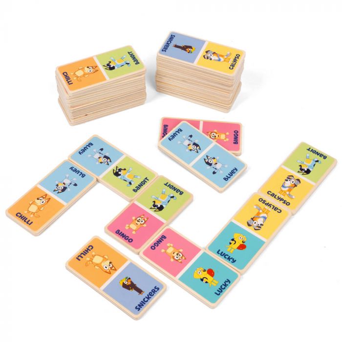 BLUEY WOODEN DOMINOES