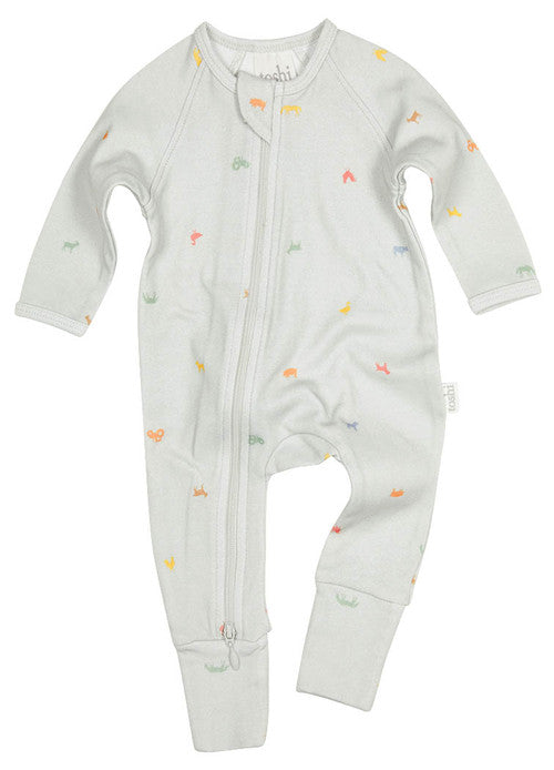 Toshi Onesie Long Sleeve Classic Barn Buddies Ash