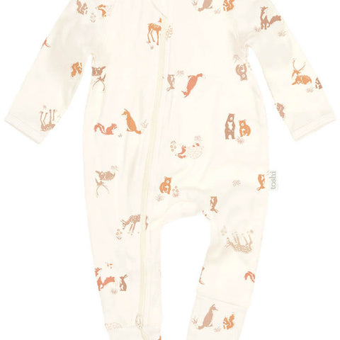 Toshi Onesie Long Sleeve Classic Enchanted Forest Feather