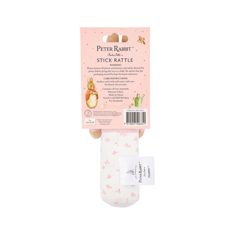 PETER RABBIT & FLOPSY BUNNY STICK RATTLES