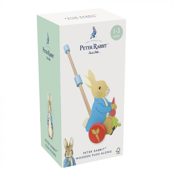 BEATRIX POTTER PETER RABBIT WOODEN PUSH
